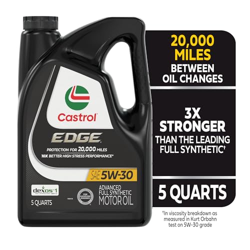 Castrol Edge 5W-30 Advanced Full Synthetic Motor Oil, 5 Quarts