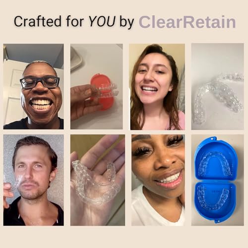 ClearRetain Custom Clear Dental Retainers Upper & Lower Retainers | at Home Kit for Perfect Fit Great for Replacement Retainers | Dental Grade Retainer for Teeth Stability (Upper & Lower)