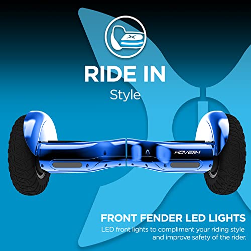 Hover-1 Titan Electric Hoverboard | 7MPH Top Speed, 8 Mile Range, 3.5HR Full-Charge, Built-In Bluetooth Speaker, Rider Modes: Beginner to Expert, Blue