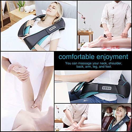 Mo Cuishle Shiatsu Back Shoulder and Neck Massager with Heat, Electric Deep Tissue 4D Kneading Massage, Best Gifts for Women Men Mom Dad