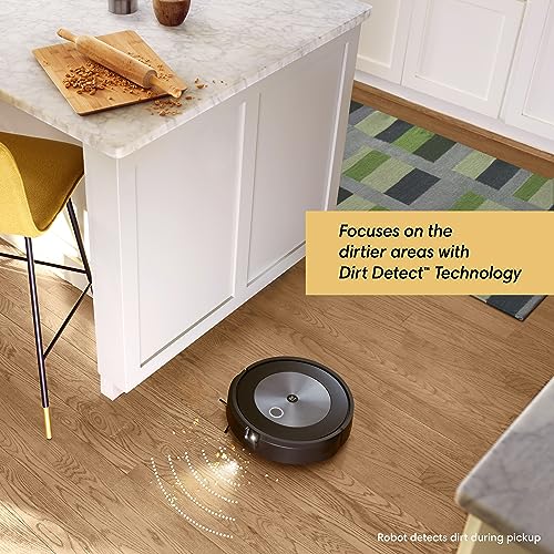 iRobot Roomba j7+ (7550) Self-Emptying Robot Vacuum – Uses PrecisionVision Navigation to Identify & Avoid Objects Like Socks, Shoes, & Pet Waste, Smart Mapping, Self-Empty for Up to 60 Days