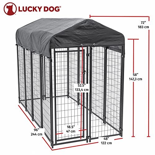 Lucky Dog Large Welded Wire Kennel Heavy Duty Pet Dog Cage Fence Pen (Open Box)