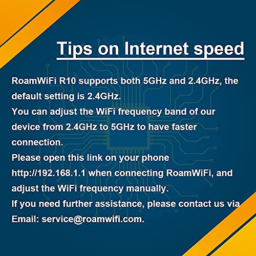 RoamWiFi 4G LTE Mobile Hotspot Router, Worldwide Portable High Speed Hotspot with US 10GB & Global 1GB Data 30Day,No SIM Card Needed,Pocket Hotspot for Travel in 160+ Countries