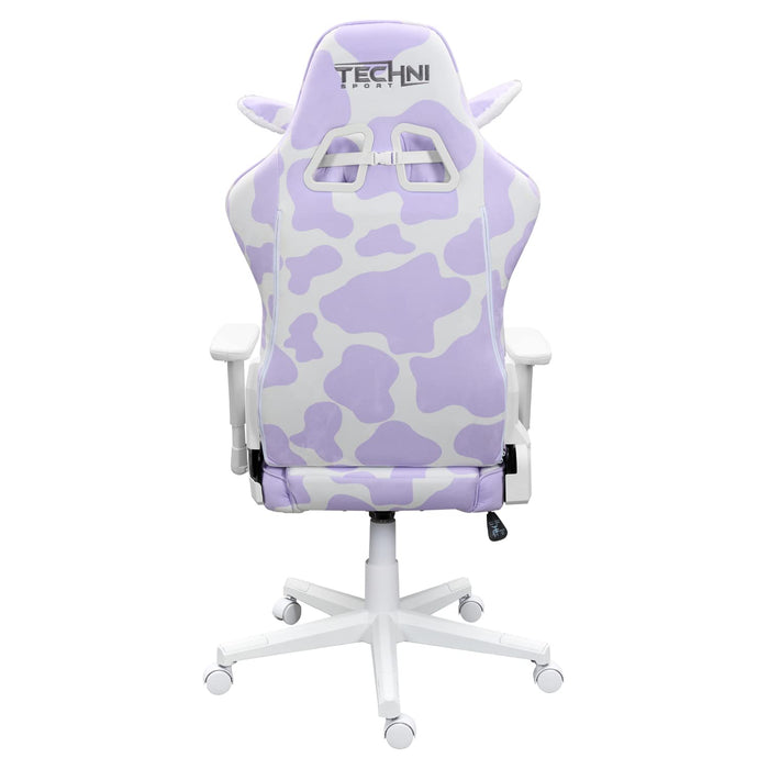 Techni Mobili Sport19.75 Modern Fabric Gaming Chair in Lavender Purple/White