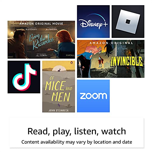Amazon Fire 7 tablet, 7” display, read and watch, under $60 with 10-hour battery life, (2022 release), 16 GB, Black