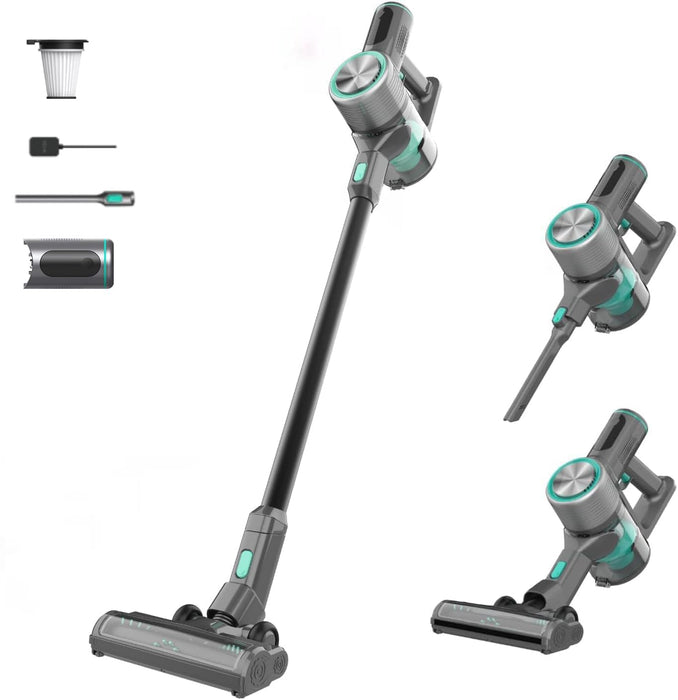 Wyze Cordless Vacuum Cleaner with 24Kpa Powerful Suction, Lightweight Stick with HEPA Filter, 450W Powerful Brushless Motor, 50mins Runtime for Home Hard Floor Carpet Pet Hair