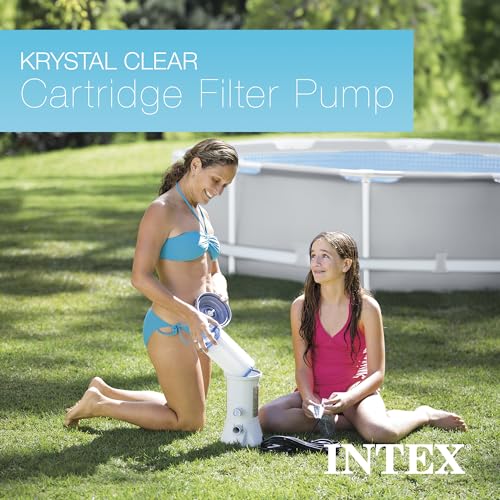 Intex 2500 GPH Swimming Pool Filter Pump with Built-In Timer and Easy-Set Type B Filters For Above Ground Pools Replacement Cartridge