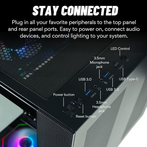 Panorama Gamer Desktop PC (NVD GeForce RTX 4090, Intel 24-Core i9-14900KF Processor, 96GB RAM, 2TB NVMe SSD + 12TB HDD, WiFi + BT, Windows 11 Pro) High-Airflow RGB Gaming Computer