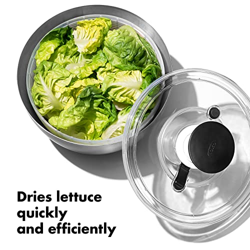 OXO Good Grips Stainless Steel Salad Spinner, 6.34 Qt.