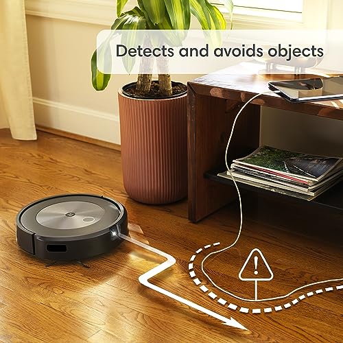 iRobot Roomba j7 (7150) Wi-Fi Connected Robot Vacuum - Identifies and avoids Obstacles Like pet Waste & Cords, Smart Mapping, Works with Alexa, Ideal for Pet Hair, Carpets, Hard Floors, Roomba J7