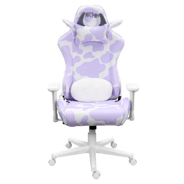 Techni Mobili Sport19.75 Modern Fabric Gaming Chair in Lavender Purple/White