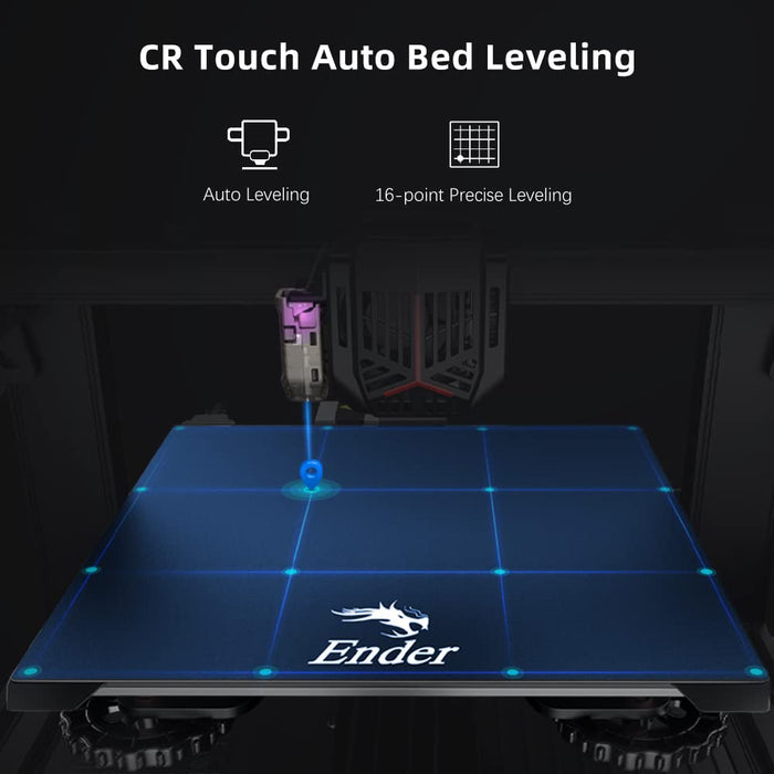 Official Creality Ender 3 V2 Neo 3D Printer with CR Touch Auto Leveling PC Spring Steel Platform Full-Metal Extruder 95% Pre-Installed 3D Printers Resume Print and Model Preview 8.66x8.66x9.84 inch