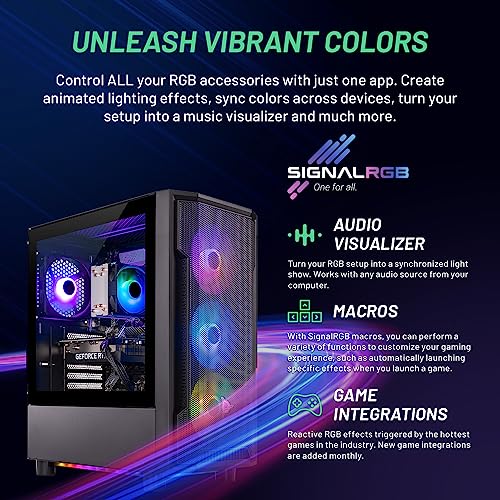 Skytech Shadow Gaming PC Desktop, Intel i5 13400F 2.5 GHz (4.6GHz Turbo Boost), NVIDIA RTX 4060 8GB GDDR6X, 2TB SSD, 32GB DDR5 RAM 5200 RGB, 650W Gold PSU, Wi-Fi, Win 11 Home, V3D Feature on Mobile