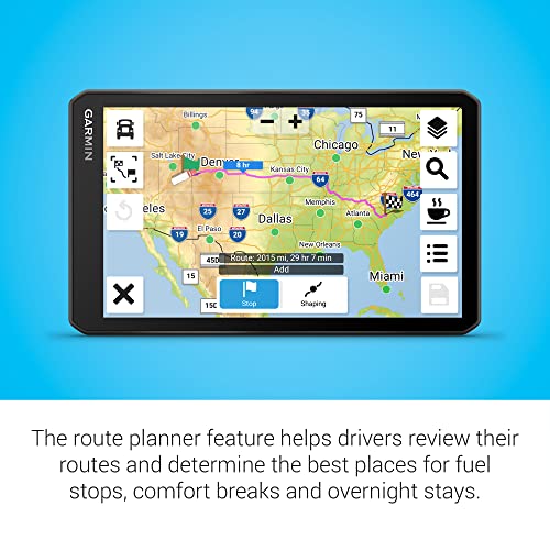 Garmin dēzl™ OTR710, Large, Easy-to-Read 7” GPS Truck Navigator, Custom Truck Routing, High-Resolution Birdseye Satellite Imagery, Directory of Truck & Trailer Services