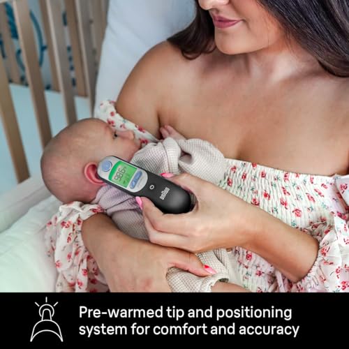 Braun ThermoScan 7 – Digital Ear Thermometer for Kids, Babies, Toddlers and Adults – Fast, Gentle, and Accurate Results in 2 Seconds - Black, IRT6520