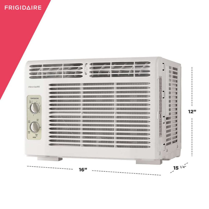 Frigidaire FFRA051WAE Window-Mounted Room Air Conditioner, 5,000 BTU with Temperature Control and Easy-to-Clean Washable Filter, in White