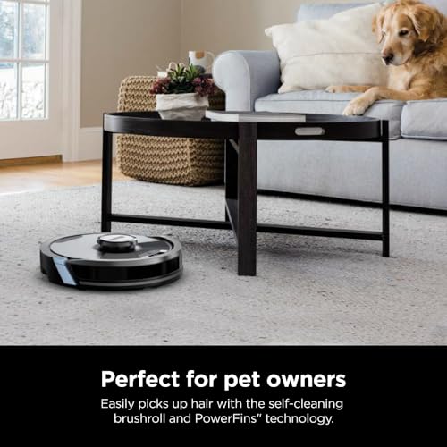 SHARK RV2620WD AI Ultra Robot Vacuum and Mop with Matrix Clean Navigation, CleanEdge Technology, Perfect for Pet Hair, Carpets, Hard Floors, Compatible with Alexa, Black/Mocha