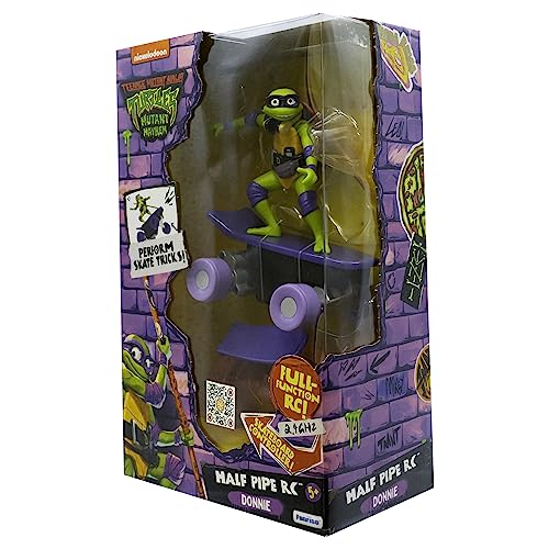 Teenage Mutant Ninja Turtles Donatello Half Pipe RC Vehicle Movie Edition Ages 5+ - Skate + Performs Tricks - 2.4GHz RC Controller