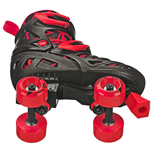 Roller Derby Trac Star Youth Boy's Adjustable Roller Skate Grey/Black/Red Size Medium (12-2)