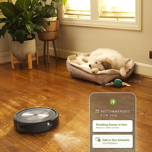 iRobot Roomba j7+ (7550) Self-Emptying Robot Vacuum – Uses PrecisionVision Navigation to Identify & Avoid Objects Like Socks, Shoes, & Pet Waste, Smart Mapping, Self-Empty for Up to 60 Days