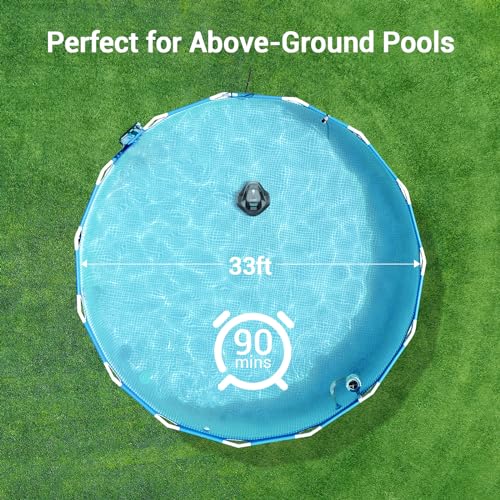 AIPER Seagull SE Cordless Robotic Pool Cleaner, Pool Vacuum with Dual-Drive Motors, Self-Parking Technology, Lightweight, Perfect for above-Ground/In-Ground Flat Pools up to 40 Feet (Lasts 90 Mins)