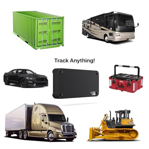 Cube Professional GPS Tracker for Vehicles Assets, Magnetic GPS Trackers, Car Tracker Device: Real Time Worldwide Location Geo-Fencing + Rechargeable One Year Battery Requires Subscription