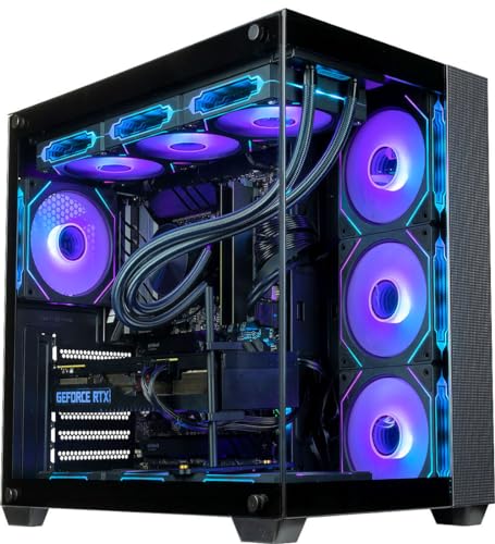 Panorama Gamer Desktop PC (NVD GeForce RTX 4090, Intel 24-Core i9-14900KF Processor, 96GB RAM, 2TB NVMe SSD + 12TB HDD, WiFi + BT, Windows 11 Pro) High-Airflow RGB Gaming Computer