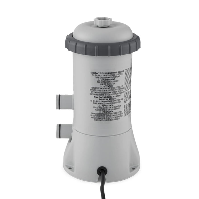 INTEX C1000 Krystal Clear Cartridge Filter Pump for Above Ground Pools: 1000 GPH Pump Flow Rate – Improved Circulation and Filtration – Easy Installation – Improved Water Clarity – Easy-to-Clean