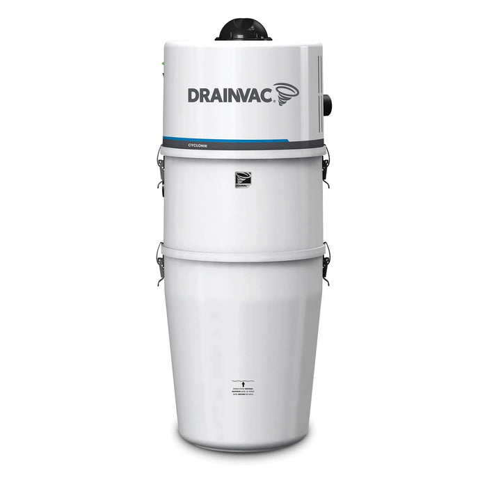 DrainVac DV1R12CT Cyclonik Wet & Dry Central Vacuum | 700 Air Watts Motor with Cartridge