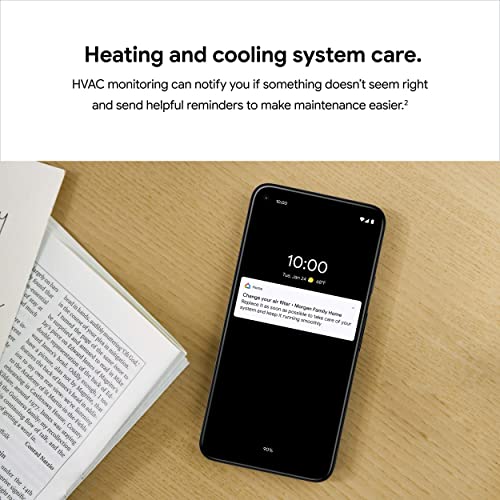 Google Nest Thermostat - Smart Thermostat for Home - Programmable Wifi Thermostat - Charcoal