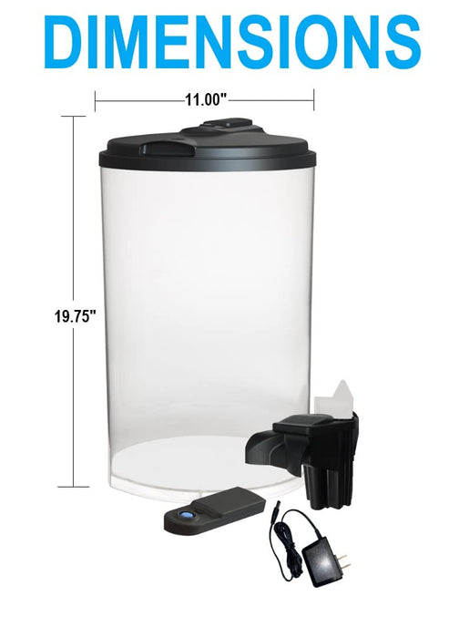 Koller Products Plastic 6-Gallon AquaView 360 Aquarium Kit for Tropical Fish, Betta Fish with LED Lighting and Power Filter Clear, 4-Piece Set