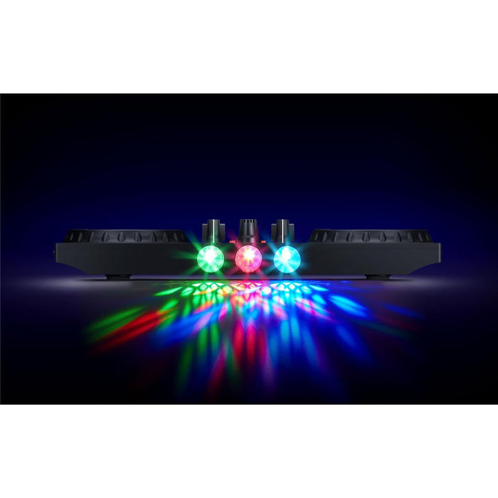 Numark Party Mix II - DJ Controller with Party Lights, DJ Set with 2 Decks, DJ Mixer, Audio Interface and USB Connectivity + Serato DJ Lite