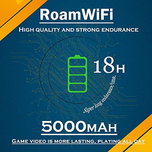 RoamWiFi 4G LTE Mobile Hotspot Router, Worldwide Portable High Speed Hotspot with US 10GB & Global 1GB Data 30Day,No SIM Card Needed,Pocket Hotspot for Travel in 160+ Countries