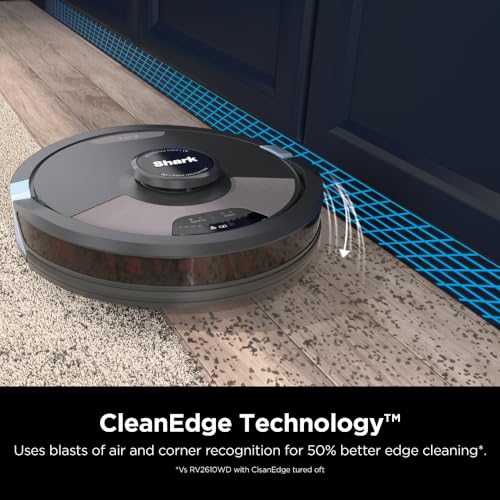 SHARK RV2620WD AI Ultra Robot Vacuum and Mop with Matrix Clean Navigation, CleanEdge Technology, Perfect for Pet Hair, Carpets, Hard Floors, Compatible with Alexa, Black/Mocha