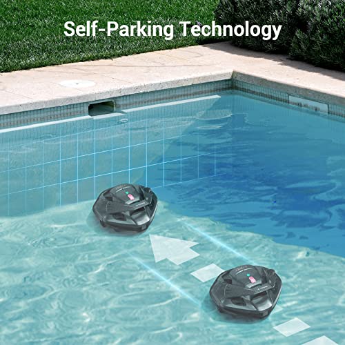 AIPER Seagull SE Cordless Robotic Pool Cleaner, Pool Vacuum with Dual-Drive Motors, Self-Parking Technology, Lightweight, Perfect for above-Ground/In-Ground Flat Pools up to 40 Feet (Lasts 90 Mins)