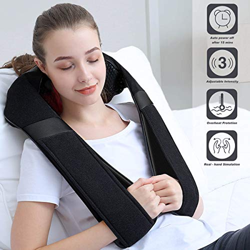 Mirakel Neck Massager, Shiatsu Back Neck Massager with Heat, Electric Shoulder Massager Pillow for Neck, Back, Shoulder, Foot, Leg, Muscle Pain Relief, Christmas, Fathers, Mothers Day, Birthday Gifts