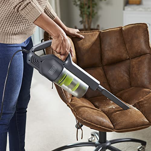 BLACK+DECKER BDXMSV009G Stick Vacuum Cleaner Brush-Bagless, Corded 480-Watt Motor, Power Suction 16kPa, Swivel Steering, Unlimited Runtime, Green/Gray