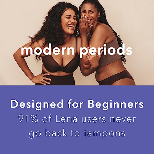 Lena Classic Menstrual Cup - Reusable, Soft Silicone, Light to Heavy Flow, Beginner User - Ideal Alternative to Tampons, Pads, Period Underwear - for Period Solution - Regular Turquoise - 1 count