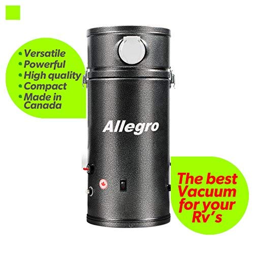 Allegro Central Vacuum Deluxe Straight Air Package & 1 Inlet Installation Kit for RVs Campers Trailers Yacht