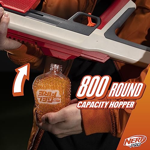 NERF Pro Gelfire Raid Blaster, Fire 5 Rounds at Once, 10,000 Gel Rounds, 800 Round Hopper, Eyewear, Toys for Teens Ages 14 & Up