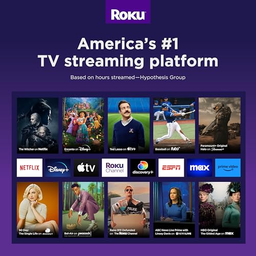 Roku Ultra | The Ultimate Streaming Device 4K/HDR/Dolby Vision/Atmos, Rechargeable Roku Voice Remote Pro, Ethernet Port, Hands-Free Controls, Lost Remote Finder, Free & Live TV