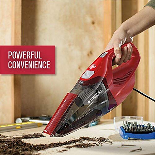 Dirt Devil Scorpion Quick Flip Corded Handheld Vacuum Cleaner, Lightweight, SD20005RED, Red