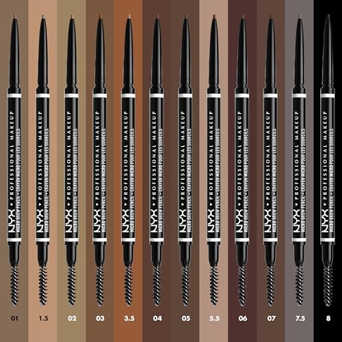 NYX PROFESSIONAL MAKEUP Micro Brow Pencil, Eyebrow Pencil - Ash Brown