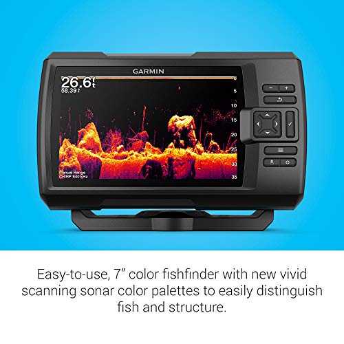 Garmin Striker Vivid 7cv, Easy-to-Use 7-inch Color Fishfinder and Sonar Transducer, Vivid Scanning Sonar Color Palettes (010-02552-00)