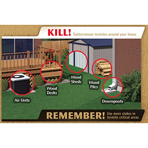 Spectracide Terminate Termite Detection & Killing Stakes, Kills Foraging Termites, Detects Termite Activity, 15 Count