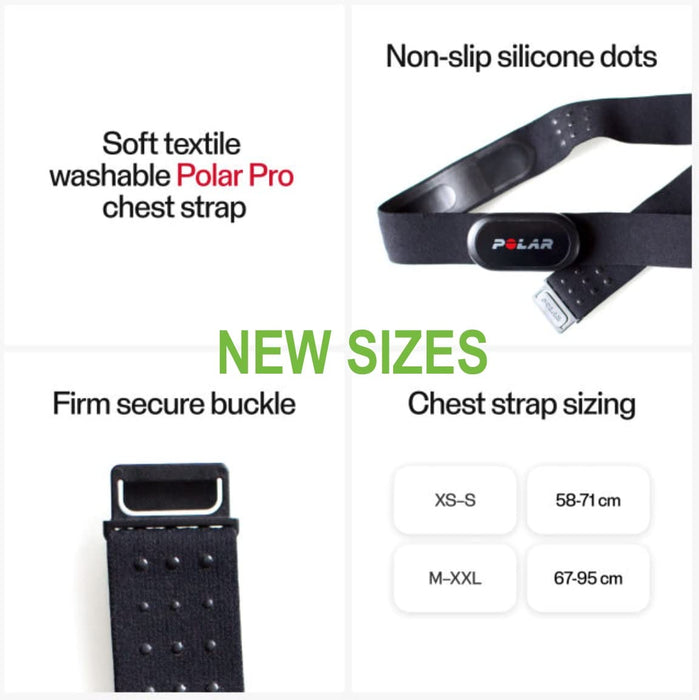 Polar H10 Heart Rate Monitor – ANT + , Bluetooth - Waterproof HR Sensor with Chest Strap - Built-in memory, Software updates - Works with Fitness apps, Cycling computers, Sports and Smart watches