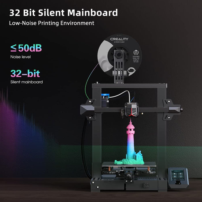 Official Creality Ender 3 V2 Neo 3D Printer with CR Touch Auto Leveling PC Spring Steel Platform Full-Metal Extruder 95% Pre-Installed 3D Printers Resume Print and Model Preview 8.66x8.66x9.84 inch