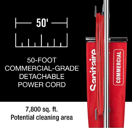 Sanitaire Tradition Upright Bagged Commercial Vacuum, SC886G 8.5" x 17.3" x 21.3