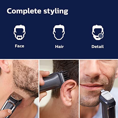 Philips Norelco Multigroomer All-in-One Trimmer Series 3000, 13 Piece Mens Grooming Kit, for Beard, Face, Nose, and Ear Hair Trimmer and Hair Clipper, NO BLADE OIL NEEDED, MG3750/60