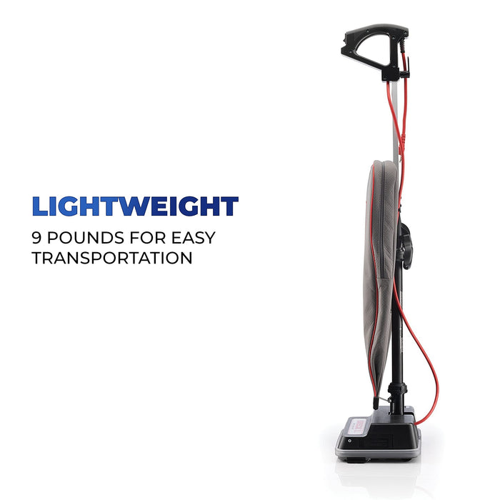 Oreck Commercial U2000RB2L-1 LEED-Compliant Upright Vacuum,Gray/Black, 9.25"D x 47.75"H x 12.5"W